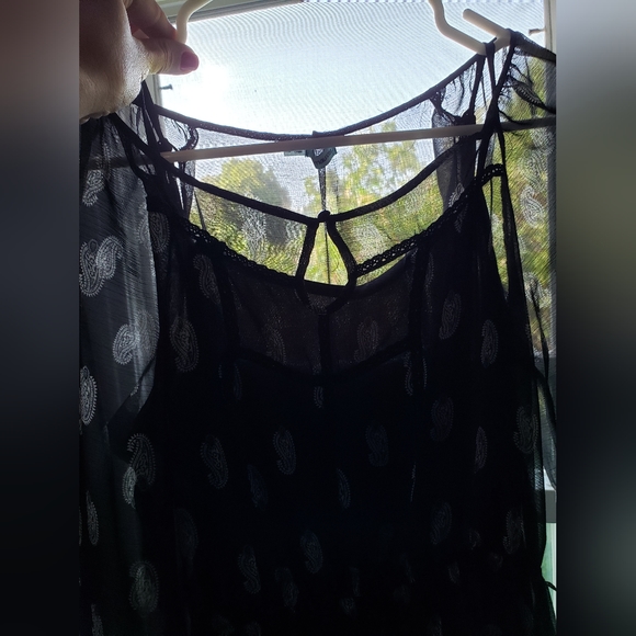 NWOT elegant black sheer ruffle dress - Picture 13 of 15